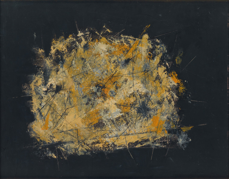 image of black and yellow abstraction by Norman Lewis