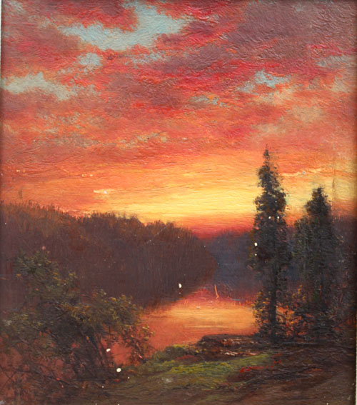 Sunset Over a Lake