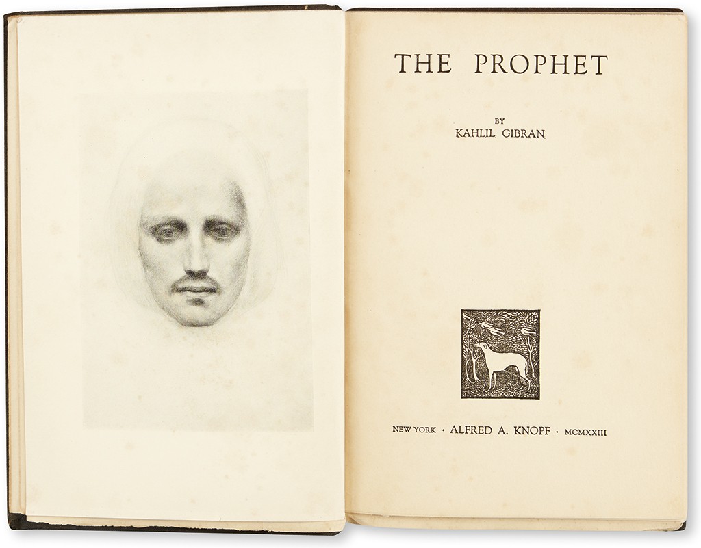 Signed First Edition Of Kahlil Gibran S The Prophet Swann Galleries News