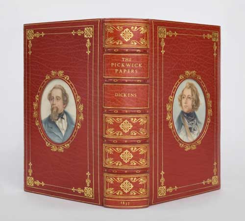 2140-49: Charles Dickens, The Pickwick Paper, with 43 illustrations, first edition, in Cosway-style binding, London, 1837. Sold April 3, 2008 for $7,800.
