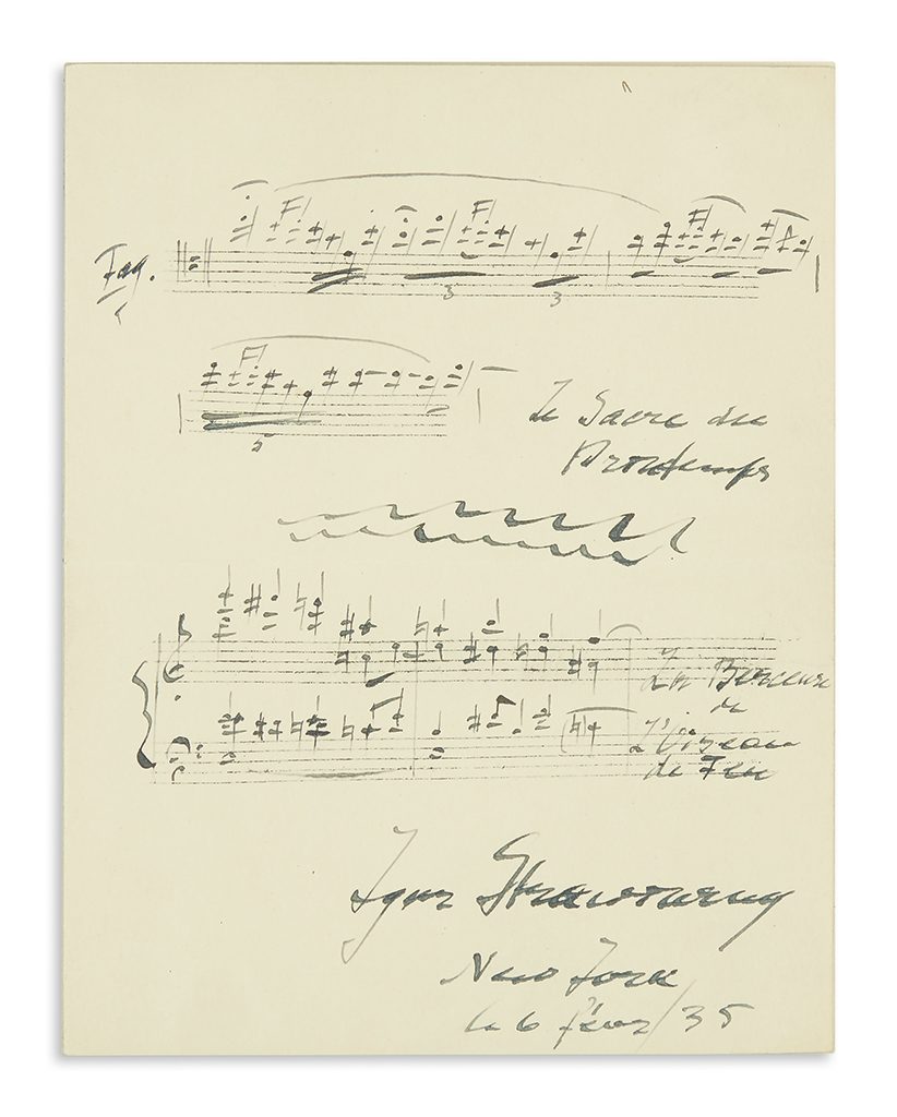 The Jimmy Van Heusen Collection of Musical Autographs - Swann Galleries News