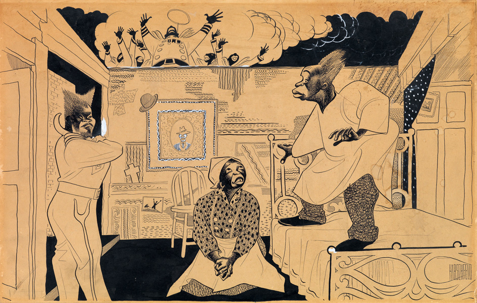 al hirschfeld, cabin in the sky, illustration