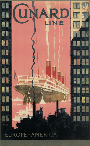 Kenneth D. Shoesmith, travel poster for Cunard.