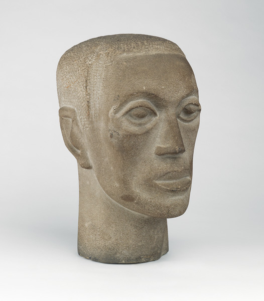 Elizabeth Catlett, Head (Head of a Man), carved stone, 1943. 