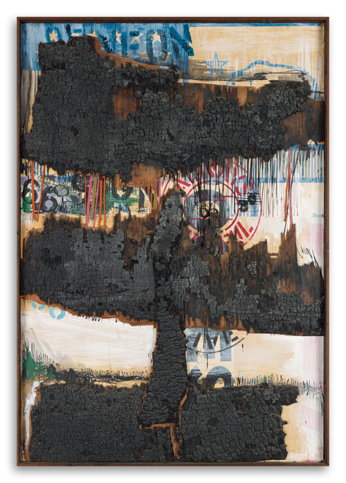 Mixed media assemblage by Noah Purifoy titled 66 Signs of Neon