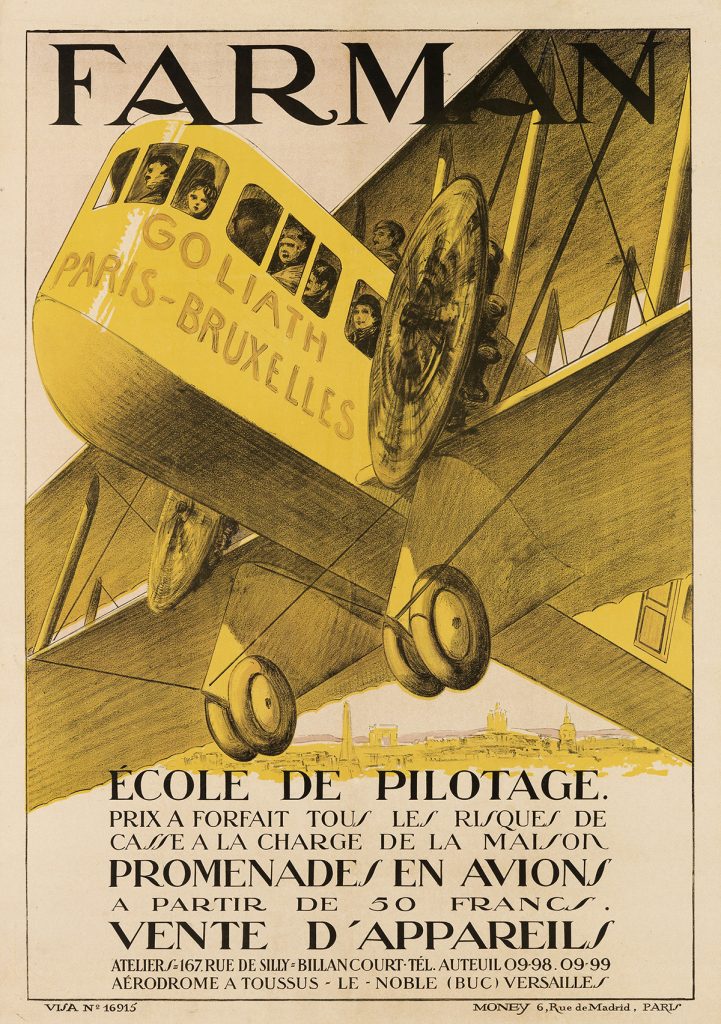 Lot 102, Unknown designer poster for The Farman Works aircrafts