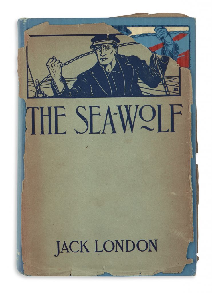 Lot 200, cover of Jack London's The Sea-Wolf in rare dust jacket.