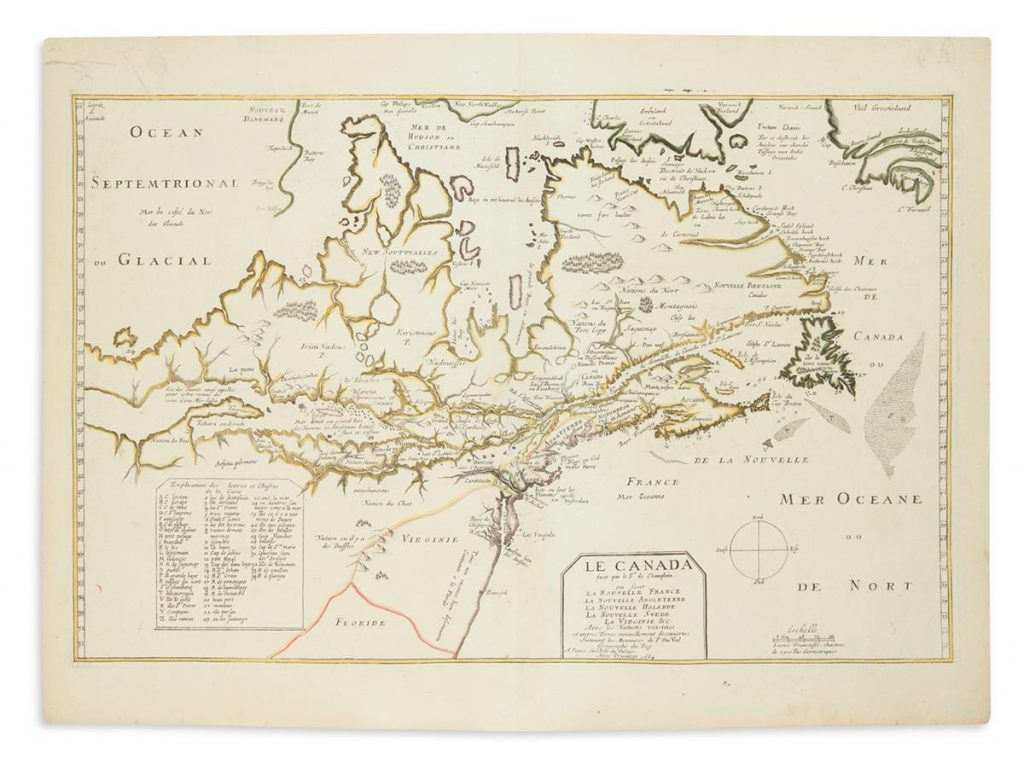 A 1664 map of Canada