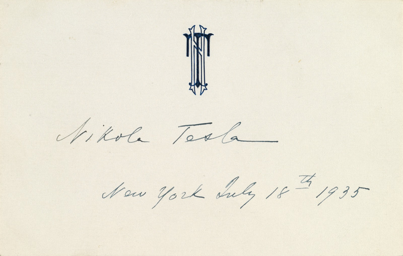 Nikola Tesla signature