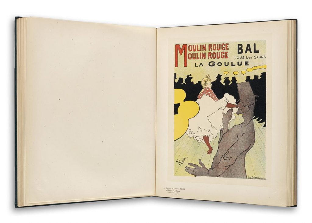 Post for the Moulin Rouge by Toulouse Lautrec in Les Maîtres de L'Affiche. Poster books
