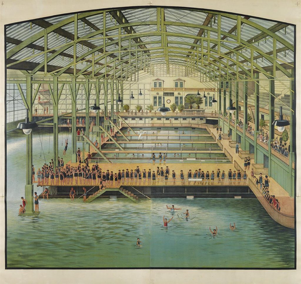 sutro baths vintage poster