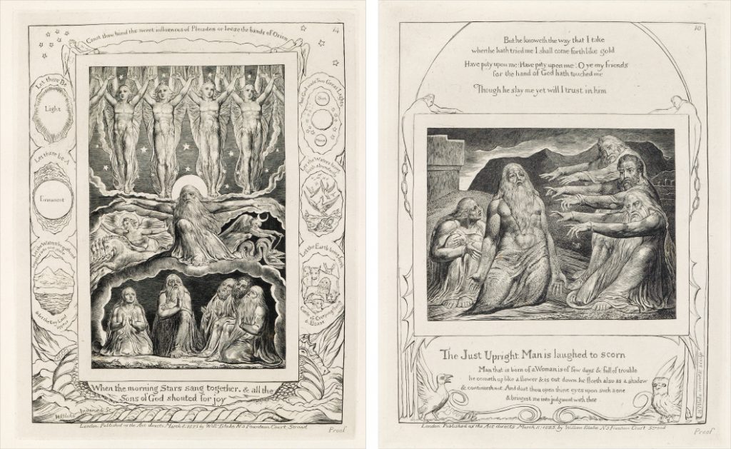 William Blake, Illustrations of the Book of Job, complete set of 22 engravings, London, 1826.