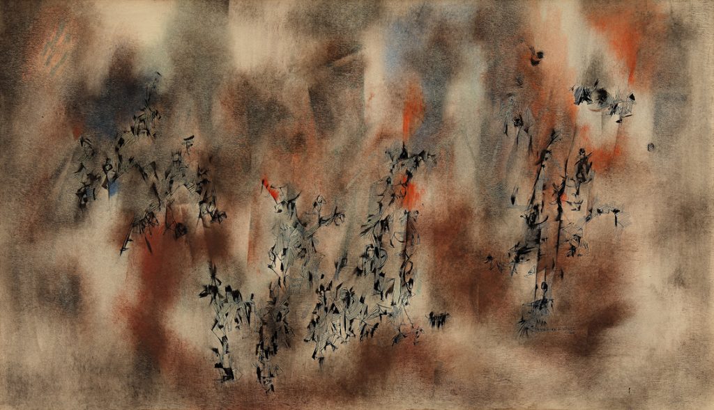 Norman Lewis, Untitled, oil and ink on paper, 1960. 