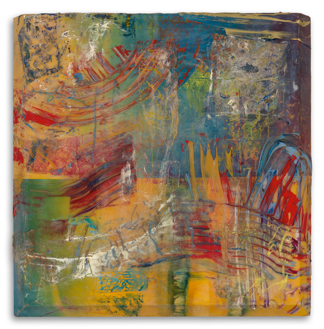 Sam Gilliam, Richer Scene, acrylic and polypropylene on canvas, 1998. $35,000 to $50,000.