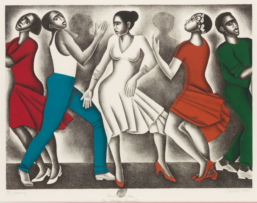 five figures dancing by elizabeth catlett