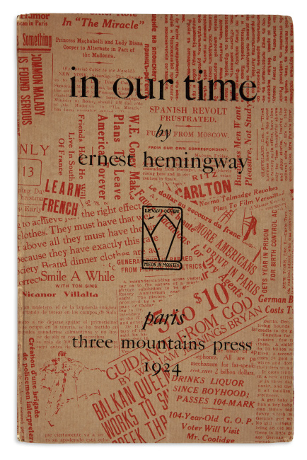 cover of special hemingway edition with newspaper collage