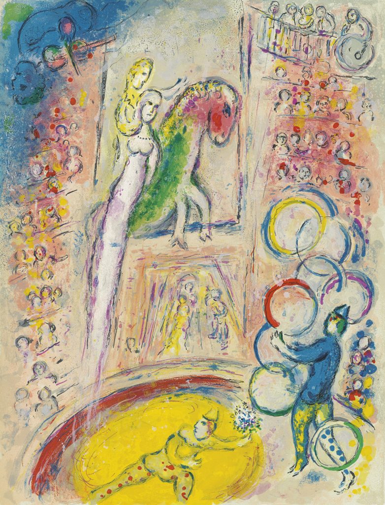 Marc Chagall, Cirque, potfolio of 38 lithographs of circus scenes, 1967.