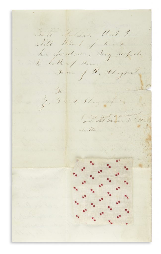A letter from the collection of Shugart family papers.