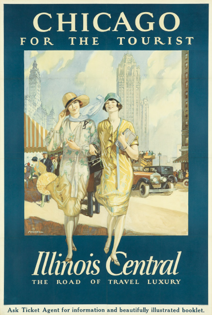 Paul Proehl, Chicago for the Tourist / Illinois Central, 1925. $5,000 to $7,500.