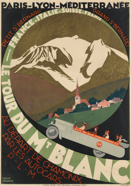 Roger Broders, Le Tour du Mt. Blanc, 1927. $5,000 to $7,500.