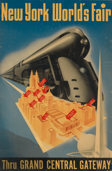 Sascha Maurer, New York World's Fair / Thru Grand Centreal Gateway, circa 1939. $5,000 to $7,500.