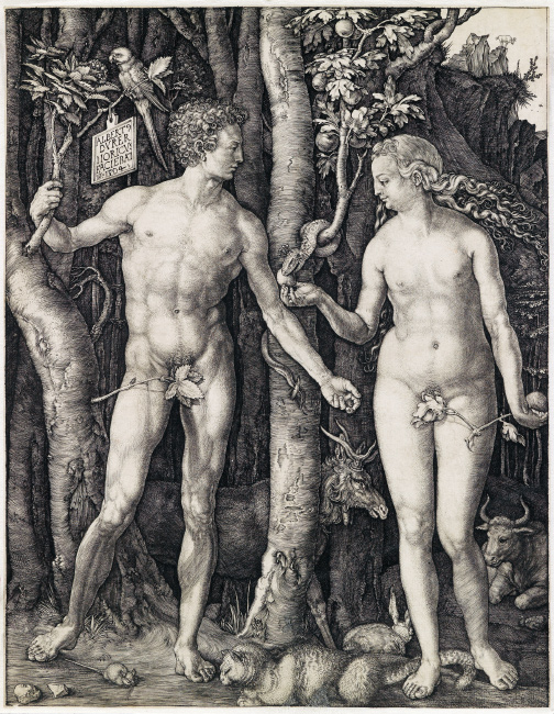 Albrecht Dürer, Adam and Eve, engraving, 1504. $80,000 to $120,000.