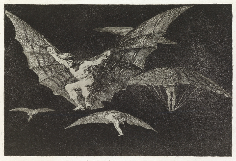 Francisco José de Goya, Modo de Volar, aquatint and etching, circa 1824. $10,000 to $15,000.