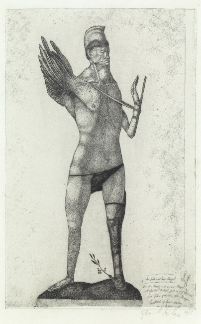Paul Klee, Der Held mit dem Flügel, etching, 1905. $70,000 to $100,000.