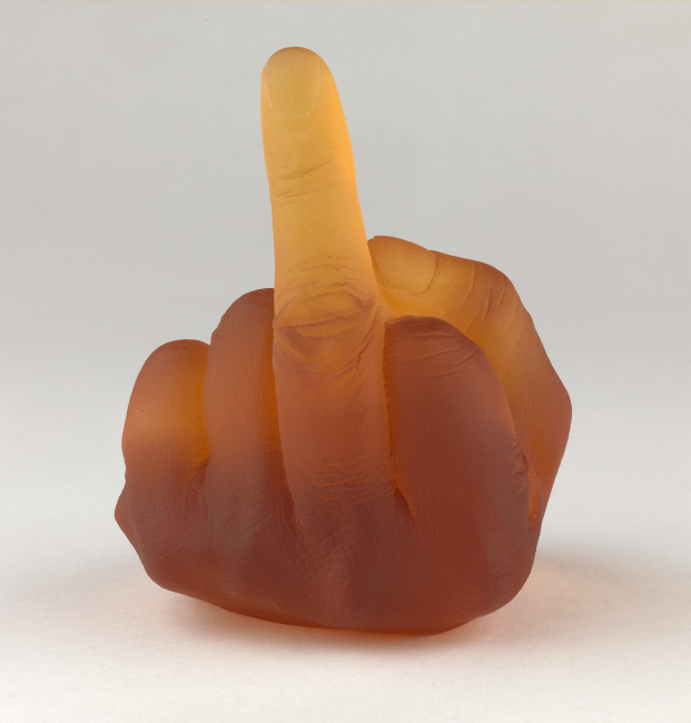 Ai Weiwei, Study of Perspective in Glass (Deep Amber), glass casting, 2018-19. 
