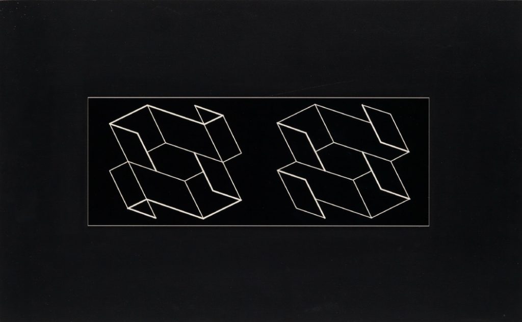  Josef Albers, Duo H, machine-engraved Resopal laminate mounted on particle board, 1966. 