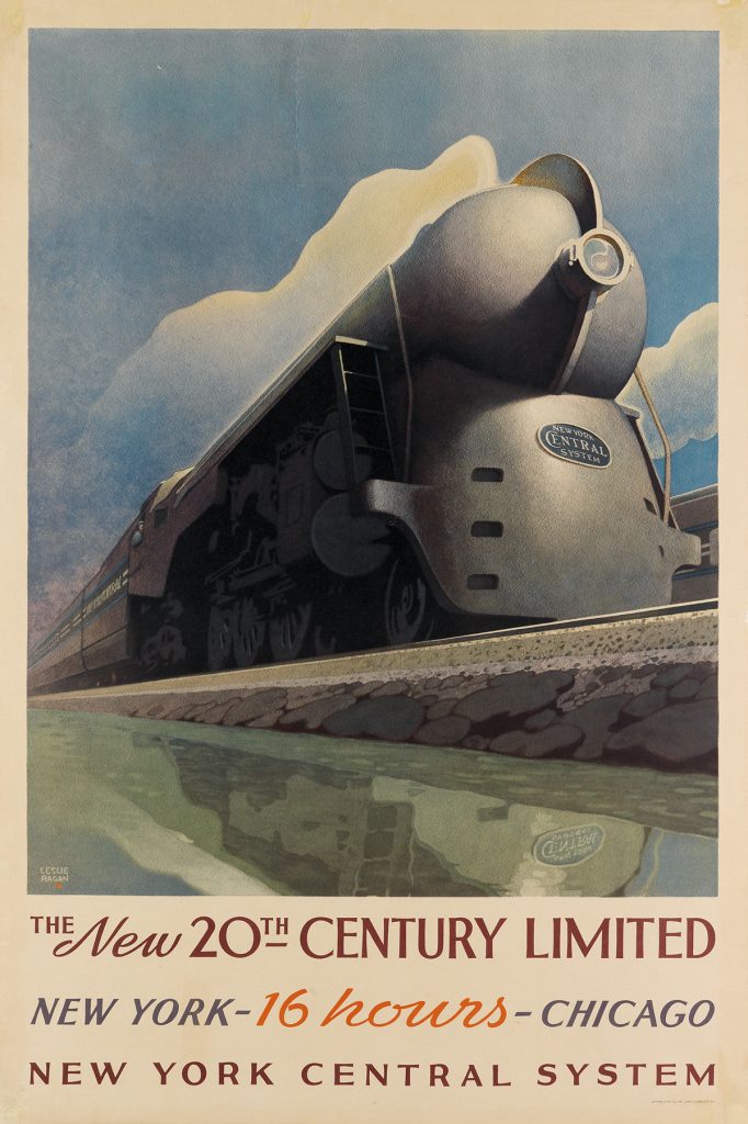 Leslie Ragan, The New 20th Century Limited, 1939. Sold for $11,250.