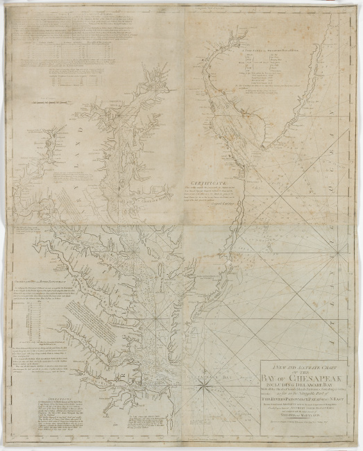 John and William Norman, A New and Accurate Chart of the Bay of Chesapeak, Boston, circa 1803.