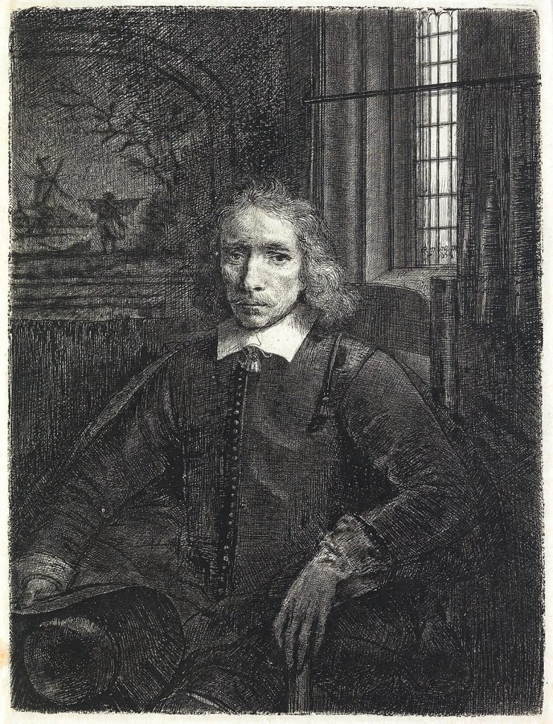 Rembrandt van Rijn, Pieter Haaring, etching, drypoint & burin, 1655.