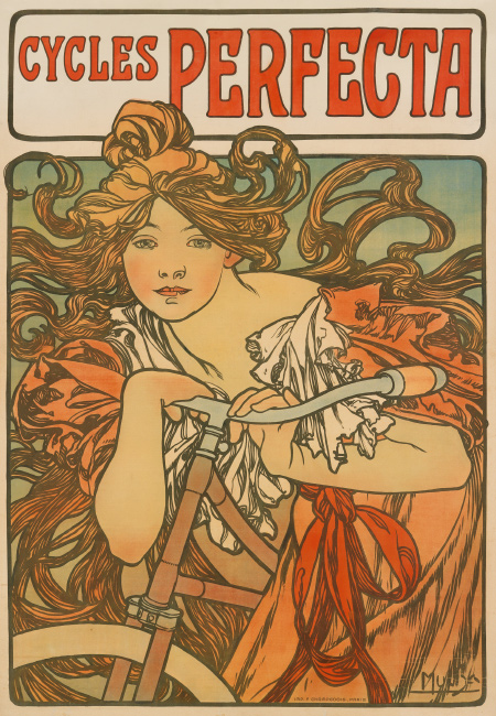 Alphonse Mucha, Cycles Perfecta, 1897.