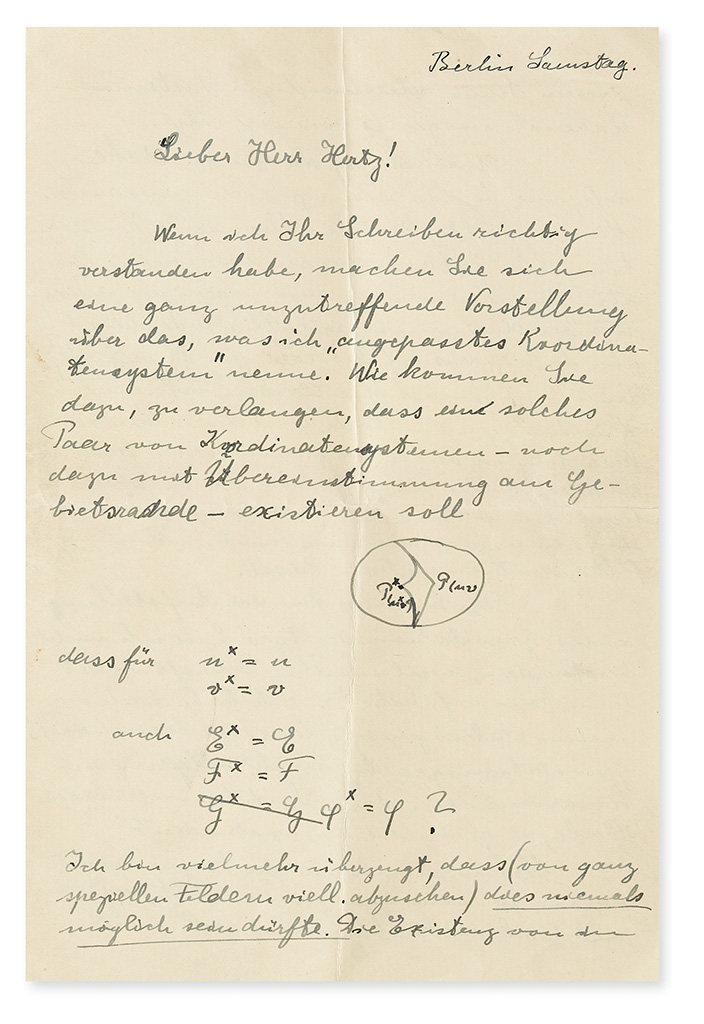 Albert Einstein, group of five Autograph Letters Signed, 1910-15.