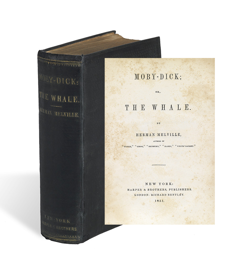 Herman Melville, Moby-Dick; or The Whale, first American edition, first state binding, New York, 1851.
