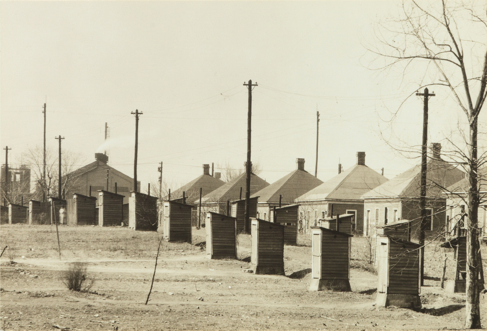 Walker Evans, Company Houses for Steel Mill Workers, Birmingham, Alabama, silver print, 1936. 