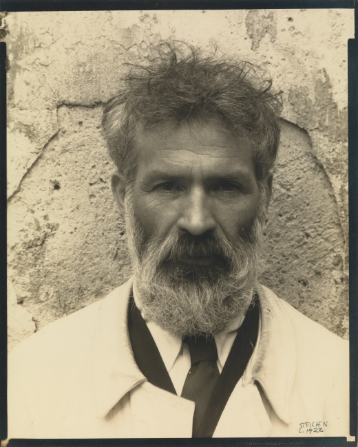 Edward Steichen, Constantin Brâncuși, Voulangis, France, silver contact print, 1922.