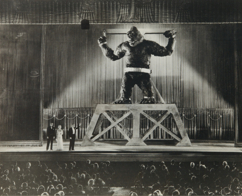 Group of approximately 110 film stills from King Kong, ferrotyped silver prints, 1933.