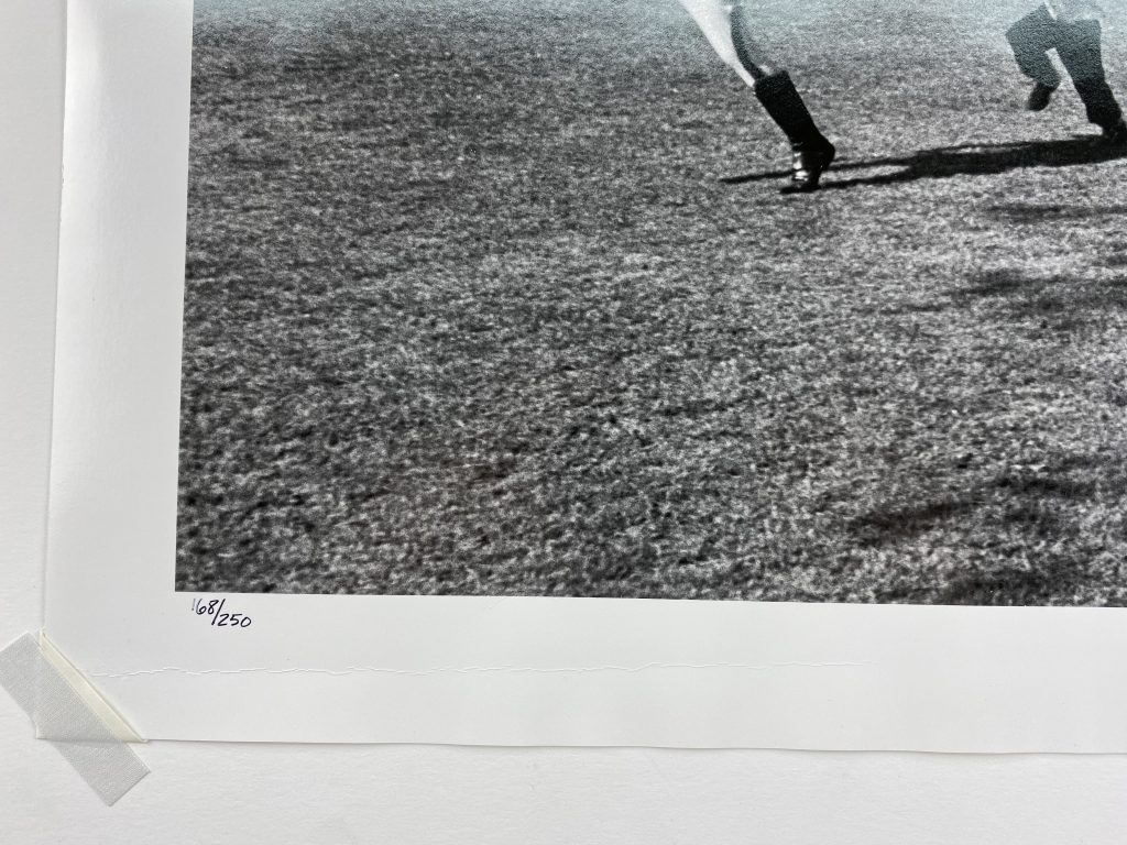 Alfred Eisenstaedt, Drum Major and Children, University of Michigan, silver print, detail of photograph edition number, 1951, printed 1994.