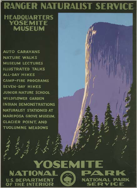 Unknown designer, Yosemite National Park, circa 1938. WPA Poster