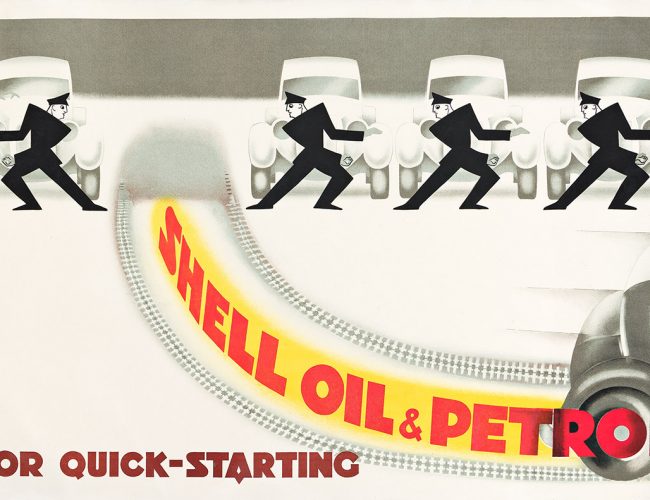 Vic, Shell Oil & Petrol / For Quick - Starting, 1930. Estimate $1,500 to $2,000.